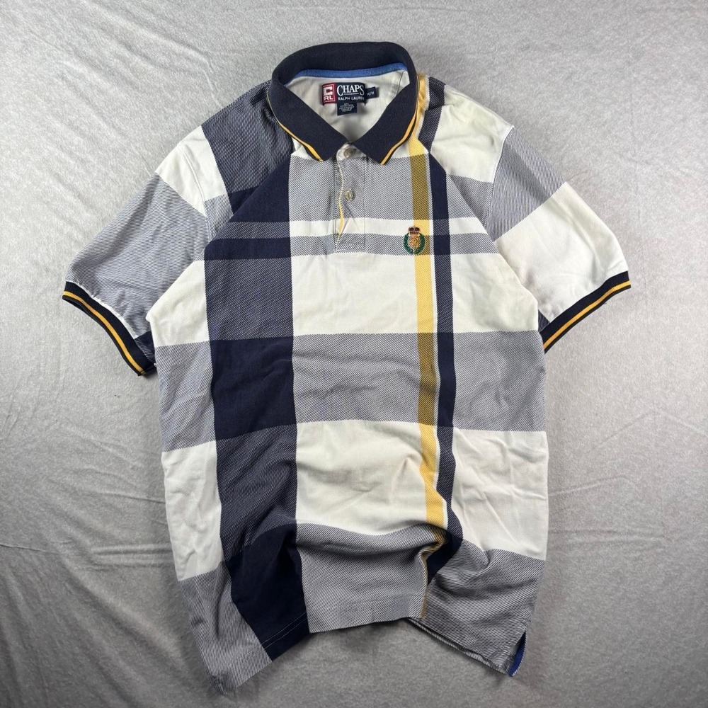 Vintage Chaps Ralph Lauren Plaid Polo Shirt – Size M